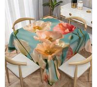 LSSLK Nappe Carrée 140x140 cm Printemps, Nappe de Table Anti Tache Imperméable Lavable Motif Floral pour Balcon Table Basse Petite Table Cuisine Jardin Terrasse Décoration Y-8