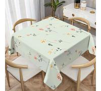 LSSLK Nappe Carrée 160x160 cm Florale, Nappe de Table Anti Tache Imperméable Lavable Fleurs Sauvages pour Balcon Table Basse Petite Table Cuisine Jardin Terrasse Décoration Y-6