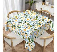 LSSLK Nappe Carrée 160x160 cm Florale PrintanièRe, Nappe de Table Anti Tache Imperméable Lavable Botanique Sauvage pour Balcon Table Basse Petite Table Cuisine Jardin Terrasse Décoration Y-51