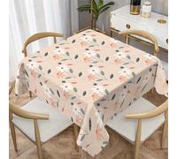 LSSLK Nappe Carrée 160x160 cm Printemps et Rose, Nappe de Table Anti Tache Imperméable Lavable Botanique Printaniere pour Balcon Table Basse Petite Table Cuisine Jardin Terrasse Décoration Y-53
