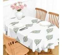 LSSLK Nappe Ovale 140x240 cm Motif de Feuilles, Imperméable et Anti-Tache, Nappe de Table Lavable Imprimé Botanique, Linge de Table Décoration pour Cuisine Salle à Manger Jardin Terrasse Balcon Q-61