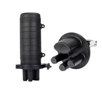 LSSSWM Boîte de jonction de Fibre Optique, 12/24 noyaux, boîte de jonction cylindrique Verticale, boîte étanche 1 en 2 en 4 Sorties, Type Baril for l'extérieur(24 Cores)