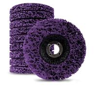 LSTOPGO Lot de 10 disques CSD - Diamètre : 125 mm - Diamètre d'alésage : 22 mm - Pour meuleuse d'angle - Pour enlever la rouille - Soudures pour enlever la peinture, la rouille et l'oxydation (violet,