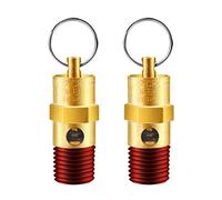 LSTOPGO Lot de 2 soupapes de sécurité NPT mâle en laiton 6,35 mm pour compresseur d'air Série AX (200 PSI)