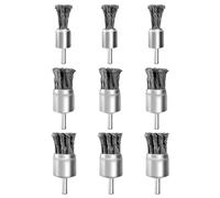 LSTOPGO Lot de 9 brosses métalliques nouées de 2 cm, 2,5 cm, 3 cm pour perceuse, tige de 6,35 mm, brosse métallique torsadée en acier au carbone pour enlever la rouille, la corrosion, la peinture