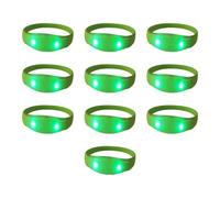 LSTTBO Lot de 10 bracelets lumineux en silicone colorés activés par la voix, accessoires pour fêtes d'enfants, taille unique, Comme décrit, Comme décrit.