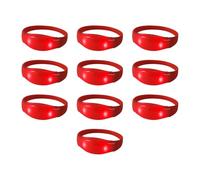 LSTTBO Lot de 10 bracelets lumineux en silicone colorés activés par la voix, accessoires pour fêtes d'enfants, taille unique, Comme décrit, Comme décrit.