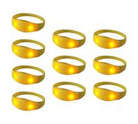 LSTTBO Lot de 10 bracelets lumineux en silicone colorés activés par la voix, accessoires pour fêtes d'enfants, taille unique, Comme décrit, Comme décrit.