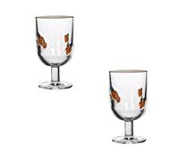 LSTTBO Lot de 4 verres à jus vintage en verre robustes de 360 ml pour cocktails, décoration d'eau, fête, essentiel, motif citron