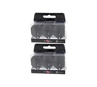 LSTYLE Ailettes de fléchettes : Lot de 2 ailettes de fléchettes en Forme Standard L1 Pro - pour fléchettes à Pointe Souple et Pointe en Acier - Noir