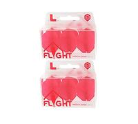 LSTYLE Lot de 2 ailettes de fléchettes L1 EZ Standard - Anneau champagne intégré - Rouge