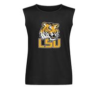 LSU Louisiana State University Mens T-Shirt Unisex Sleeveless Tops Black Vest Tank Tee XL