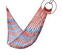 LSUAOSSUE Hamac, Hamac Portable Multicolore intérieur extérieur(Red Blue)