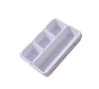 LSUAOSSUE Organisateur de tiroir de Bureau pour Maquillage, Organisateurs de tiroir, Lot de 8, Multicolores, de Tailles variées(White)