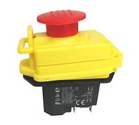 LSUAOSSUE Sign Emergency Stop Switch, Pressostat électromagnétique de sécurité KJD17B 220 V 2 CV avec Couvercle d'arrêt d'urgence