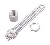 LSUHUI Chauffe-eau électrique tubulaire de 1 pouce CC 24 V/36 V/48 V, acier inoxydable 304, 300 W, 600 W, 900 W, 1200 W et 1500 W. (As The Picture Show,48V_600W)