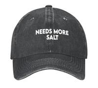 LSWFMACL Il Faut Plus de sel, Casquette de Baseball pour Enfants, Marque de Casquettes de créateur, Casquette de Soleil Wo, Chapeaux Wo Elegants en Coton, pour Toutes Les Saisons.