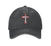 LSWFMACL Ordre du Christ Croix du Temple chrétien Portugal Chevalier templier érodé Casquettes de Baseball Casquettes en Jean usé Casquettes Chapeaux Classiques en Coton, pour Toutes Les Saisons