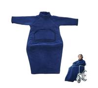 LSWKG Couverture Chaude for Fauteuil Roulant, Poncho d'hiver Coupe,Manches Longues, Isolation Thermique Optimale, Capuche Amovible, for La Maison Ou Les Utilisateurs De Fauteuils