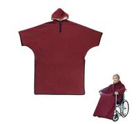 LSWKG Couverture Chaude pour Fauteuil Roulant, Poncho d'hiver Coupe-Vent pour Fauteuil Roulant - Couverture Polaire Chaude, Couverture Thermique