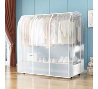 LSWKG Housse de Protection Contre la Poussière pour Vêtements,5.9ft en PEVA épais,Long,Protection Contre l'humidité pour Vetement pour Robe Chemise Costumes Manteaux Translucent,150cm