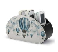 LSWQK Support de télécommande TV avec 5 compartiments, imprimé montgolfière bleue, boîte de rangement pour télécommandes TV, contrôleurs multimédias, bureau