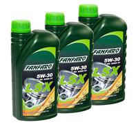 Lsx L'Huile De Moteur 3x 1 Litre FANFARO 5W-30 Longlife III VW 504 00 507 00