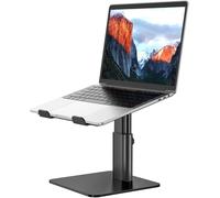 LSX6N Laptop Stand, Ergonomic Laptop Stand, Aluminium Laptop Stand Compatible with Air, Pro, Dell, HP, Lenovo from 10 to 15.6 Inches, Black