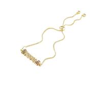 LSxAB Bracelet en or avec cœur réglable en forme de cœur avec zircone cubique arc-en-ciel Cadeau de fête des mères de la part d'une fille et d'un fils, One Size, Cuivre, Pas de pierre précieuse
