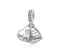 LSxAB Breloque en forme de cœur avec inscription « I Love You to The Moon and Back » pour maman, fille, petite-fille, compatible avec bracelets et colliers Pandora, Cuivre, Pas de gemme