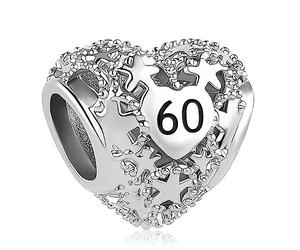 LSxAB Breloque pour 16e, 18e, 21e, 30e, 40e, 50e, 60e anniversaire pour femme, maman, fille, petite amie, elle, compatible avec bracelets Pandora