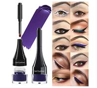 LSxia Ensemble d'eyeliner en gel, 2 en 1 pour tatouage, eyeliner, eyeliner imperméable, résistant aux taches, eyeliner et eyeliner outil avec pinceau