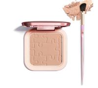 Lsxia Palette de Contour avec Pinceau Palette Poudre Contour Crème Poudre Bronzante Mat Teinte Froide au tremble #C02 Brun Doux 0.5ml