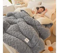 lsxlkha Couette Double Chaude Gonflant Édredon, Couette Double Chaude Gonflant Édredon, Anti Allergène Couette,Couette Laine Luxueuse, Chaud Et Confortable 180x220cm 3.5kg