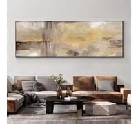 LSYALUCK Affiche et impression de peinture abstraite moderne, paysage mural, design de peinture sur toile, tableau pour la décoration du salon 80x180cm/32x71 pouces cadre intérieur