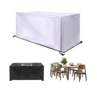 LSYALUCK Housses de Canapés de Jardin Exterieur Imperméable 600D Oxford Anti-UV, 140x40x80cm/LxWxH Housse Protection Table De Jardin Exterieur Rectangulaire avec Boucles et Cordon e Serrage