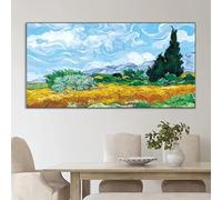 LSYALUCK Impression sur toile Art Déco, tableau mural, œuvre d'art rétro classique pour salon, chambre, bureau 80x165cm cadre intérieur