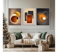 LSYALUCK Lot de 3 affiches abstraites, tableaux décoratifs fantastiques, toiles d'art moderne, parfaits pour la maison, décoration murale (20x35cm(8x14 po) x3/cadre intérieur)