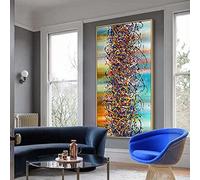 LSYALUCK Peinture abstraite colorée imprimée sur toile Affiches d'art mural Imprime des œuvres d'art murales abstraites Photos pour la décoration de salon 60x120cm(24x47in) Cadre intérieur