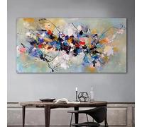 LSYALUCK Tableau abstrait scandinave grand format, impression sur toile Quadros, peinture à l'huile colorée, décoration pour la maison, la chambre et le salon (80x170cm(32x67 pouces)/sans cadre)