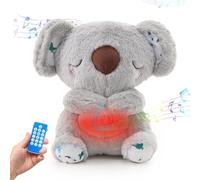 LSYEE Koala Jouet de compagnon lumineux et sonore, mignon et doux, compagnon de sommeil de 28 cm avec bruit blanc, objet de collection, idéal pour offrir