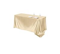 LSYHHXC 1 Nappe en Satin 57 x 108 Pouces Multicolore rectangulaire Soie Lisse for fête(Champagne,145x360cm)