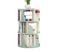 LSYHHXC Bibliothèque rotative à 3 étages - Nouvelle pièce moderne - Simple - Peu encombrant - Rangement rond - Pour enfants - 36 niveaux - Vert