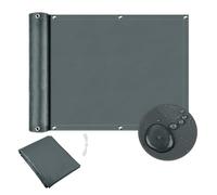 LSYHHXC Brise Vue Balcon Brise-Vue for Balcon, Clôture, Patio, Tissu D'ombrage Imperméable, Protection À 95%, Voile De Terrasse, Jardin, Porche, Piscine, Décoration(Dark Grey,90x600CM)