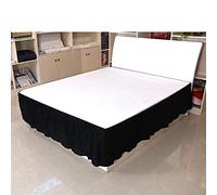 LSYHHXC Cache Sommiers Jupe de lit élastique Jupe de lit Home Hôtel Jupe Jupe Couverture de lit sans literie de Surface Protecteur de Couverture Jupe de lit 772(Color:Black,Size:150x200x40cm)