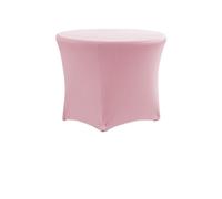 LSYHHXC Décoration de Mariage Ronde en élasthanne, Nappe Extensible, Housse Table ajustée, élastique, fête d'anniversaire, Vacances, hôtel(Pink,6FT 183.0CM Round)