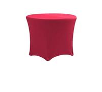 LSYHHXC Décoration de Mariage Ronde en élasthanne, Nappe Extensible, Housse Table ajustée, élastique, fête d'anniversaire, Vacances, hôtel(Fuchsia,6FT 183.0CM Round)