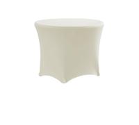 LSYHHXC Décoration de Mariage Ronde en élasthanne, Nappe Extensible, Housse Table ajustée, élastique, fête d'anniversaire, Vacances, hôtel(Ivory,6FT 183.0CM Round)