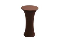 LSYHHXC Housse de Table à Cocktail en élasthanne for décoration Mariage, Base Ronde, Bar Haut, fête d'anniversaire, Banquet, hôtel(Brown,60cm Round 110cm H)