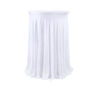 LSYHHXC Lot de 2 nappes Cocktail en élasthanne avec Jupe, Extensibles, for Bar, Mariage, fête, Banquet(White,80x110cm)